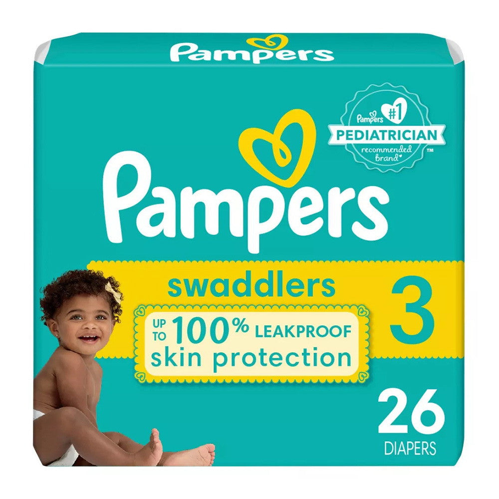 Pampers Swaddlers Disposable Active Baby Diaper Size 3, 26 Ea